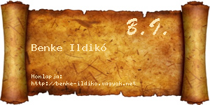 Benke Ildikó névjegykártya